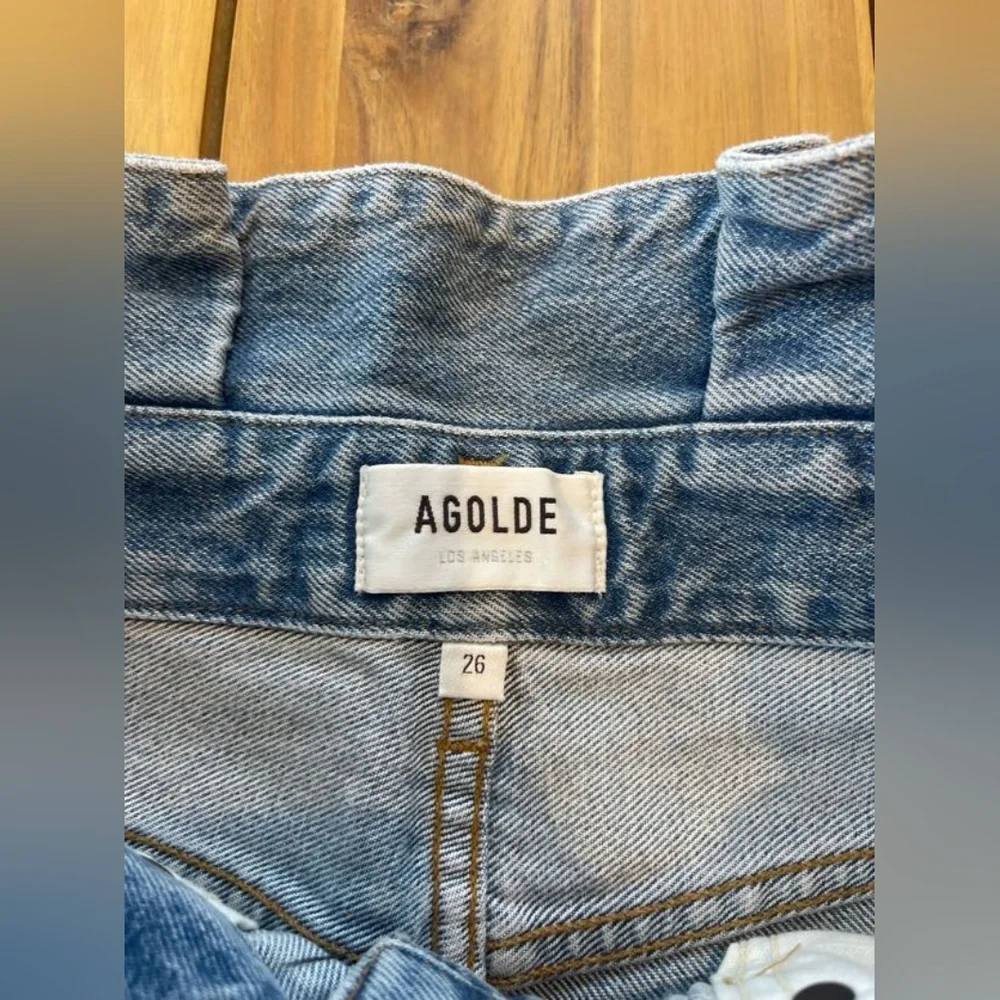 AGOLDE Lettuce Waistband Reworked High Rise Fitted 90s Jean Womens 26 - Picture 7 of 7